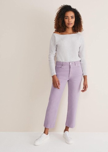 Phase Eight Ramona Straight Leg Trousers Purple USA | 6735492-YN